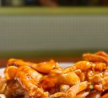 Spicy Sour Frog Stew with Pig Intestine