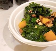 Kale Peach Walnut Balsamic Salad
