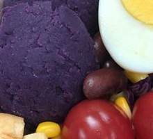 Purple Sweet Potato Fruit Salad