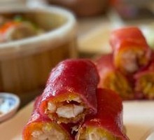 Golden Shrimp Red Rice Noodle Roll