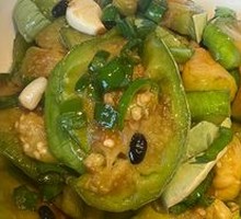 Green Pepper and Green Eggplant Stir-fry