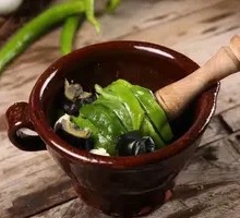 Spicy Eggplant and Century Egg Mash