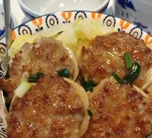 Lotus Root Pan-Fried Pork Patties Rice