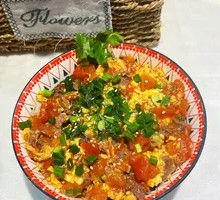 Tomato Egg Beef Rice