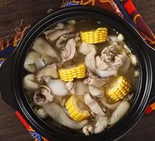 Corn Bamboo Shoot Coconut Chicken Soup
