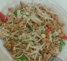 Shredded Pork with Enoki Mushrooms