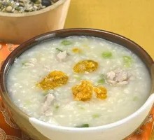 Salted Egg and Pork Rice Porridge