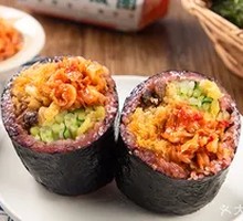 Kimchi Rice Ball with Purple Rice