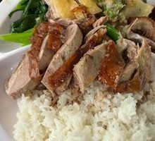 Steamed Chicken and Roast Duck Rice