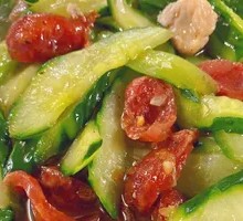 Cucumber and Sausage Rice