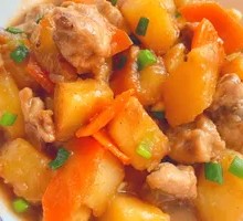 Stewed Pork Rib and Potato Rice