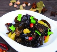 Cold-mixed black fungus