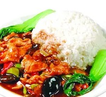 Fresh Mushroom and Pork Rice