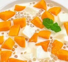 Mango Coconut Jelly with Sago