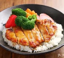 Chicken Cutlet with Char Siu Rice