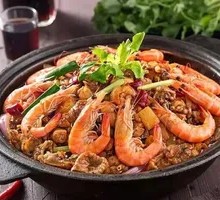 Popular Bullfrog and Cooked Shrimp