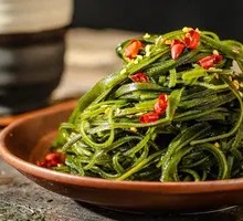 Cold-mixed kelp strands