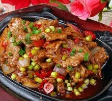 Grilled Beef on Iron Plate