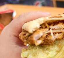 Spicy Chicken Leg Chinese Burger