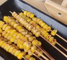 Grilled Corn Kernels Skewers