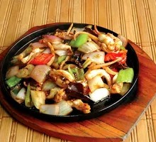 Grilled Squid on Iron Plate