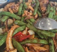 Bean and Squid on Iron Plate