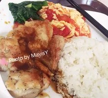 Crispy Chicken Cutlet Tomato Rice