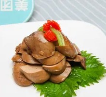 Steamed Duck Liver in White Sauce
