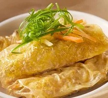 Braised Pork Roll in Tofu Skin with Abalone Sauce