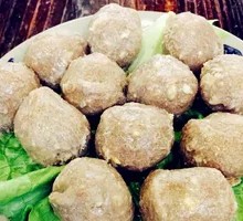 Beef tendon meatballs