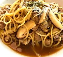 Mixed Mushroom Beef Spaghetti (Teriyaki Sauce)