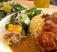 Secret-Recipe Chicken Cutlet with Two-Tone Curry Rice