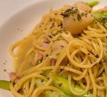 Truffle Scallops Asparagus Pasta