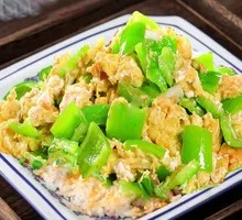 Egg and Green Pepper Rice Bowl