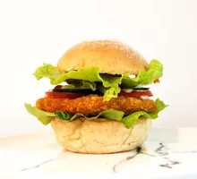 Plant-Based Golden Crispy Burger