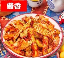 Chicken Fried Rice Noodles with Rice Cake