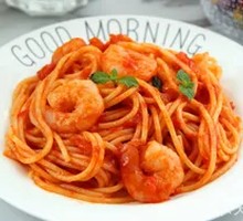 Tomato Shrimp Meat Sauce Pasta