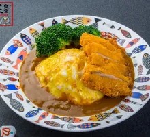 Curry Pork Cutlet Omelette Rice