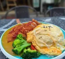 Curry Pork Cutlet Egg Fried Rice