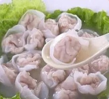 Fresh Meat Fish Skin Dumpling Soup Rice