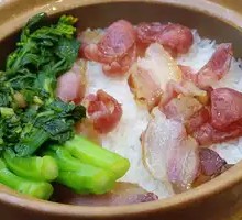 Traditional Claypot Rice with Preserved Meats