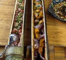Bamboo Tube Rice with Preserved Meat