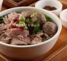 Pork Offal and Beef Tendon Meatball Noodle Soup