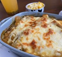 Cheese Curry Chicken Rice Bake