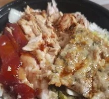 Braised Pork Trotter Rice with Steamed Preserved Vegetable Meat Patty