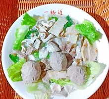 Beef Tendon Meatball Pork Offal Noodle Soup