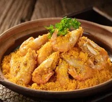 Salted Egg Yolk Baked Tiger Prawn