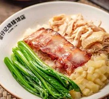 Barbecued Pork and Shredded Chicken Rice