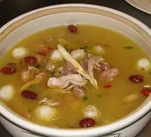 Braised Chicken with Pig's Trotter and Chestnuts