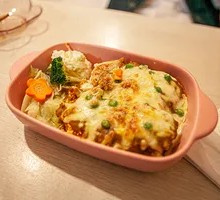 Pork Cutlet Rice Bake